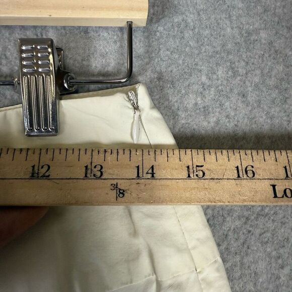 Marni Womens Italy 42 US 6 Pleated Front Knee Length Skirt Cream Pockets Lined - Picture 2 of 8